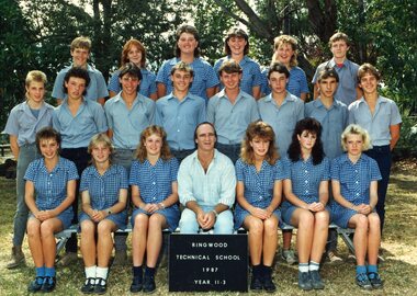 Photograph - Group, Ringwood Technical School 1987 Year 11.3, c 1987