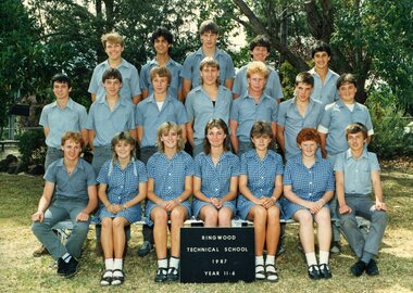 Photograph - Group, Ringwood Technical School 1987 Year 11.6, c 1987