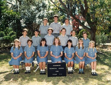 Photograph - Group, Ringwood Technical School 1988 Year 7.1, c 1988