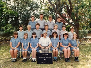 Photograph - Group, Ringwood Technical School 1988 Year 8.1, c 1988