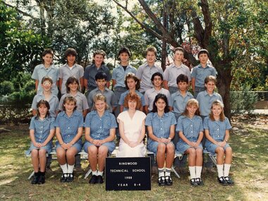 Photograph - Group, Ringwood Technical School 1988 Year 8.4, c 1988