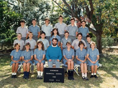 Photograph - Group, Ringwood Technical School 1988 Year 8.6, c 1988