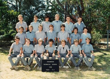 Photograph - Group, Ringwood Technical School 1988 Year 9.6, c 1988