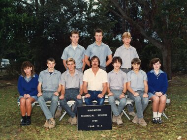 Photograph - Group, Ringwood Technical School 1988 Year 11.1, c 1988