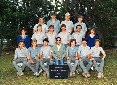 Photograph - Group, Ringwood Technical School 1988 Year 11.3, c 1988