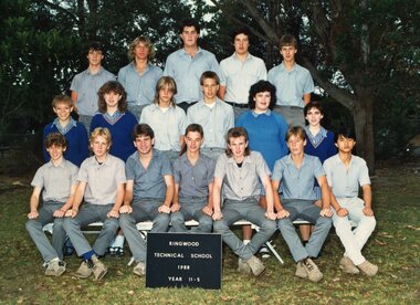 Photograph - Group, Ringwood Technical School 1988 Year 11.5, c 1988