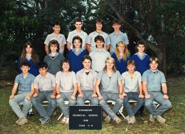 Photograph - Group, Ringwood Technical School 1988 Year 11.8, c 1988