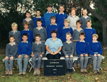 Photograph - Group, Ringwood Technical School 1989 Year 7.1, c 1989