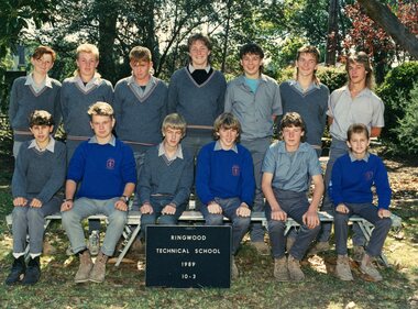 Photograph - Group, Ringwood Technical School 1989 Year 10.3, c 1989