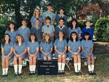 Photograph - Group, Ringwood Technical School 1989 Year 10.6, c 1989