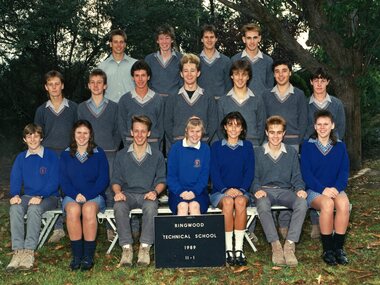 Photograph - Group, Ringwood Technical School 1989 Year 11.1, c 1989