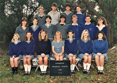 Photograph - Group, Ringwood Technical School 1989 Year 11.5, c 1989