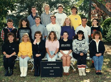 Photograph - Group, Ringwood Technical School 1989 Year 12 HSC, c 1989