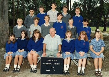 Photograph - Group, Ringwood Technical School 1990 Year 7.1, c 1990
