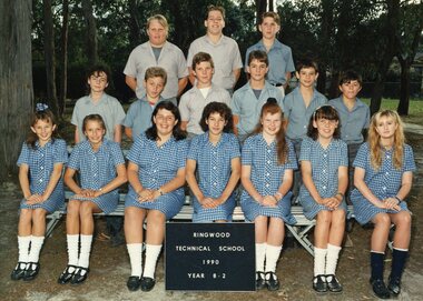 Photograph - Group, Ringwood Technical School 1990 Year 8.2, c 1990