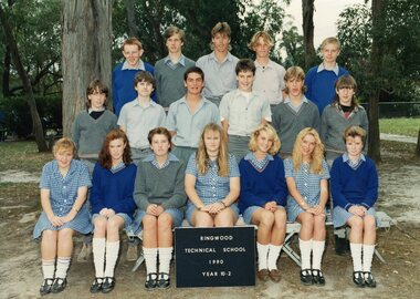 Photograph - Group, Ringwood Technical School 1990 Year 10.2, c 1990