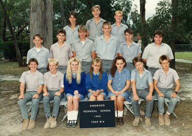 Photograph - Group, Ringwood Technical School 1990 Year 10.6, c 1990