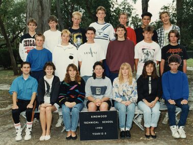 Photograph - Group, Ringwood Technical School 1990 Year 12.3, c 1990