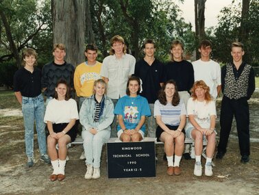 Photograph - Group, Ringwood Technical School 1990 Year 12.5, c 1990