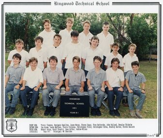 Photograph - Group, Ringwood Technical School 1991 Year 8.1, c 1991