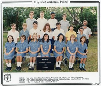 Photograph - Group, Ringwood Technical School 1991 Year 8.2, c 1991
