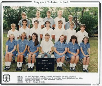 Photograph - Group, Eastern Secondary College 1991 Year 10.1, c 1991