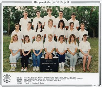 Photograph - Group, Eastern Secondary College 1991 Year 11.5, c 1991