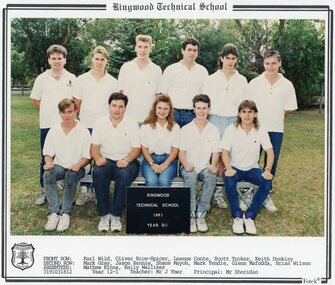Photograph - Group, Eastern Secondary College 1991 Year 12.1, c 1991
