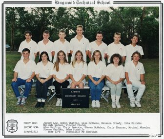 Photograph - Group, Eastern Secondary College 1991 Year 12.5, c 1991