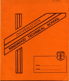 Booklet, Ringwood Technical School Information Booklet-Probably 1984, c 1984