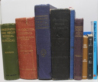 Book, Collection of nine medical books 1900-1935 belonging to Nurse Maggs and descendants (1973), of Ringwood, Victoria