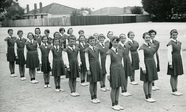 Photograph, Ringwood State School -Class photograph - Girl's 1st Marching Squad - 1958