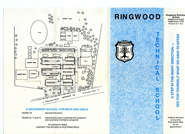 Document, Ringwood Technical School-Advertising Brochure 1985 for Year 1986, 1985