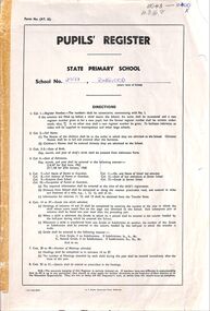 Administrative record, Ringwood State School 2997 - Pupils Register Prefix (X). Admission dates from 1992 to 1998. Student Register No 11043 to 11400