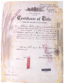Document - Folder, Landata Certificates - Part of Crown Portion Six, (Lots 1-4 and numbers 70-90) Maroondah Highway, Parish of Ringwood, Victoria