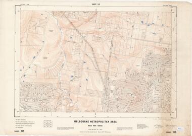 Map - Melbourne Metropolitan Area Base Map Series, Sheet 215 - Ringwood area, 1967