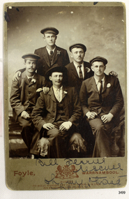 William Ferrier, seated, with 4 of 5 rescued men