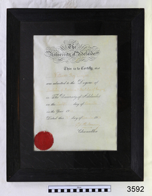 Certificate, 1923