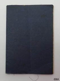 Navy textured cloth cover, some threads are loose