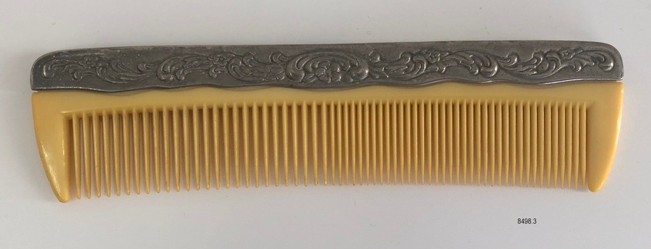 Side view of ornate comb