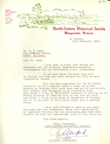 Correspondence, North-Eastern Historical Society Letterhead and correspondence, 1963