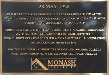 Photograph - Photograph - Colour, Clare Gervasoni, Historical Plaques at Federation University Australia Gippsland Campus