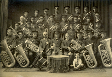 Photograph - Black and White, The City of Ballarat Band, 1923