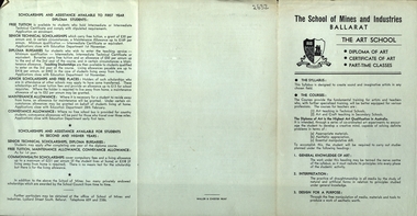 Document, Waller and Chester, Ballarat School of Mines and Industries Ballarat: The Art School, c1948