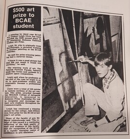 Newspaper - Newsclippings, Ballarat College of Advanced Education Faculty of Visual and Performing Arts Press Clippings, 1986