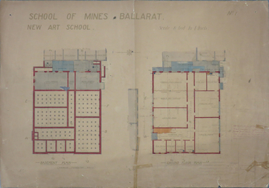 Plan, Plan for the Ballarat Technical Art School, c1914, 05/04/1913