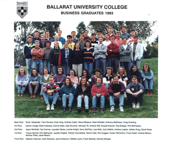 Photograph - Colour, Ballarat University College Business Graduates, 1993