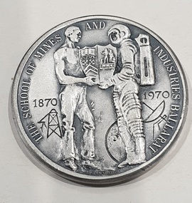Medal - Numismatics, Ballarat School of Mines Centenary Medal, 1970