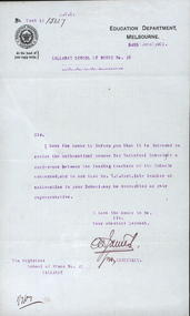 Letter - Correspondence, Education Department Correspondence letterhead, 1901, 24/06/1901