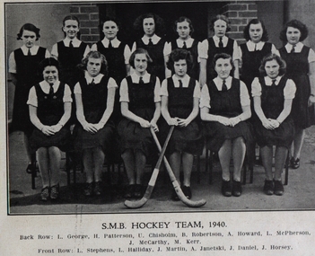 Photograph - Black and White, School of Mines Ballarat Hockey Team 1940, 1940